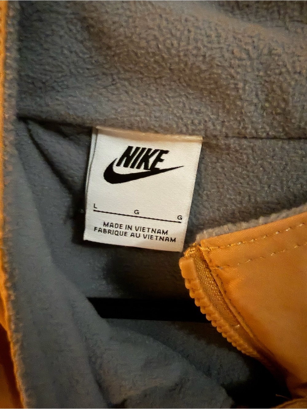 Nike Men's Mustard Brown Windbreaker Jacket - Picture 4 of 4